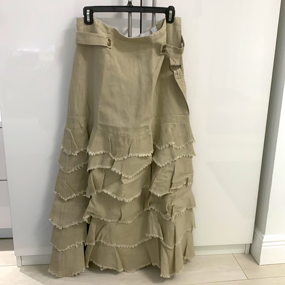 São Paulo NWOT Long Linen Skirt size 8 - Picture 8 of 17